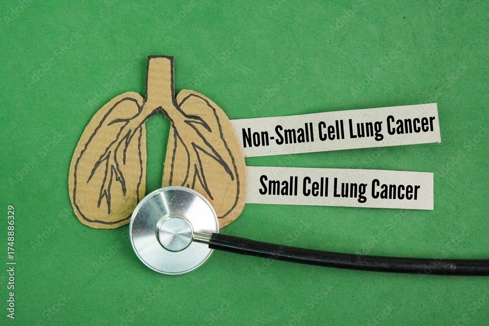 The two main types of lung cancer are Non-Small Cell Lung Cancer NSCLC and Small Cell Lung Cancer SCLC. NSCLC, which is more common, is a group of cancers including adenocarcinoma